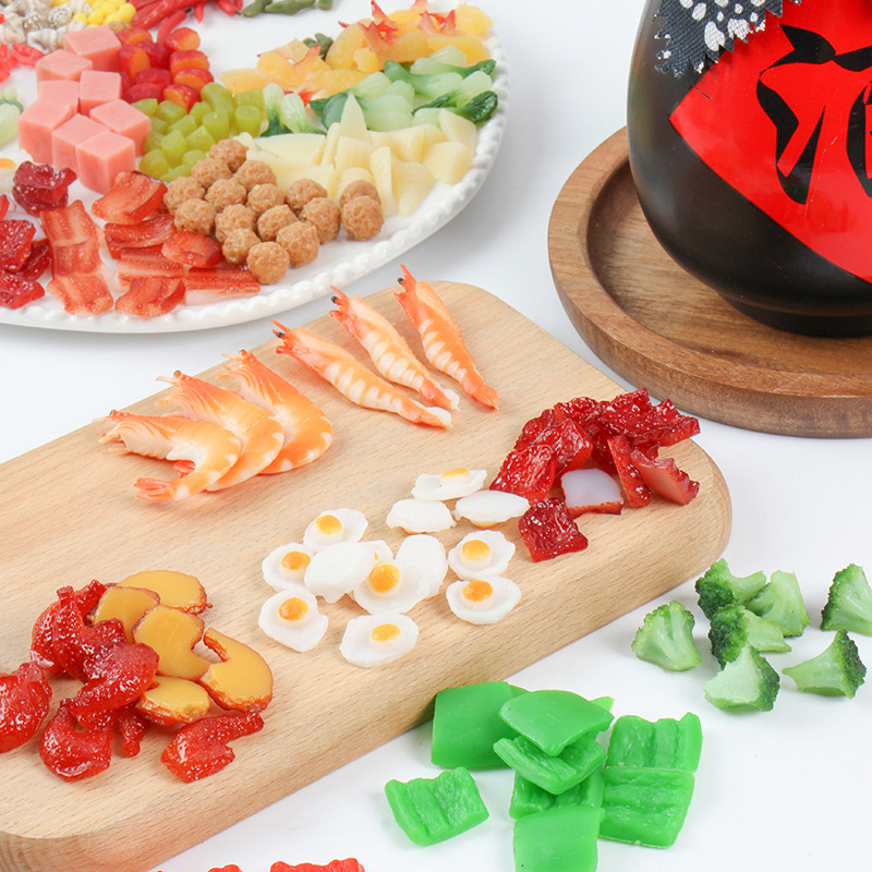 Миниатюрные симуляция еды аксессуары мини симуляция еды яйца куриные ножки грибы зеленые овощи ДИY игрушка для дома еда