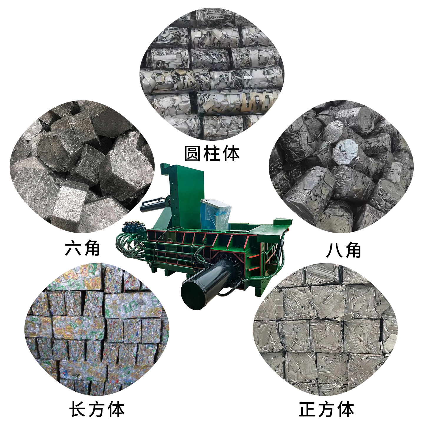 Fully Automatic Small Iron Shaving and Briquetting Machine, One-Sided Push-Pack Waste Metal Color Steel Tile Canister Baler