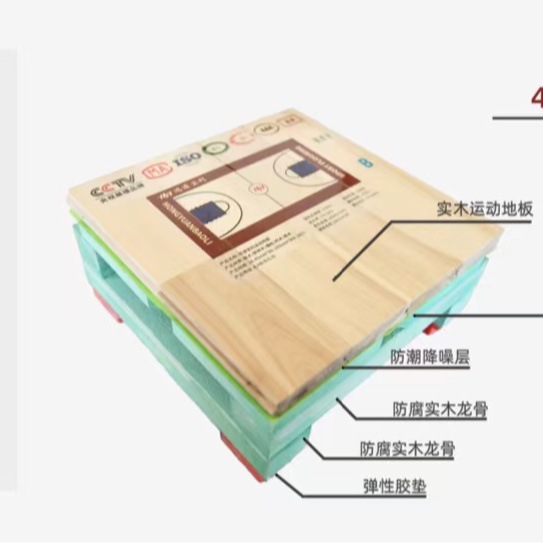 Factory Direct Supply Indoor Badminton Basketball Hall Sports Wooden Floor Maple Maple Birch Indoor Non-Slip Solid Wood Floor
