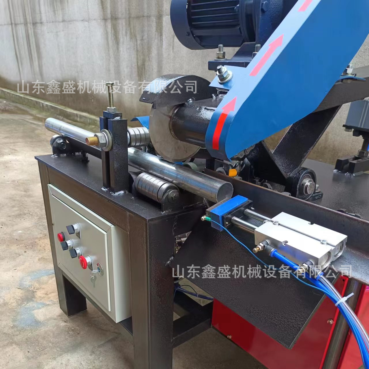 Semi-Automatic Steel Pipe Stainless Steel Pipe Cutting Machine Automatic Feeding Time-Saving and Labor-Saving Round Pipe Cutting Machine