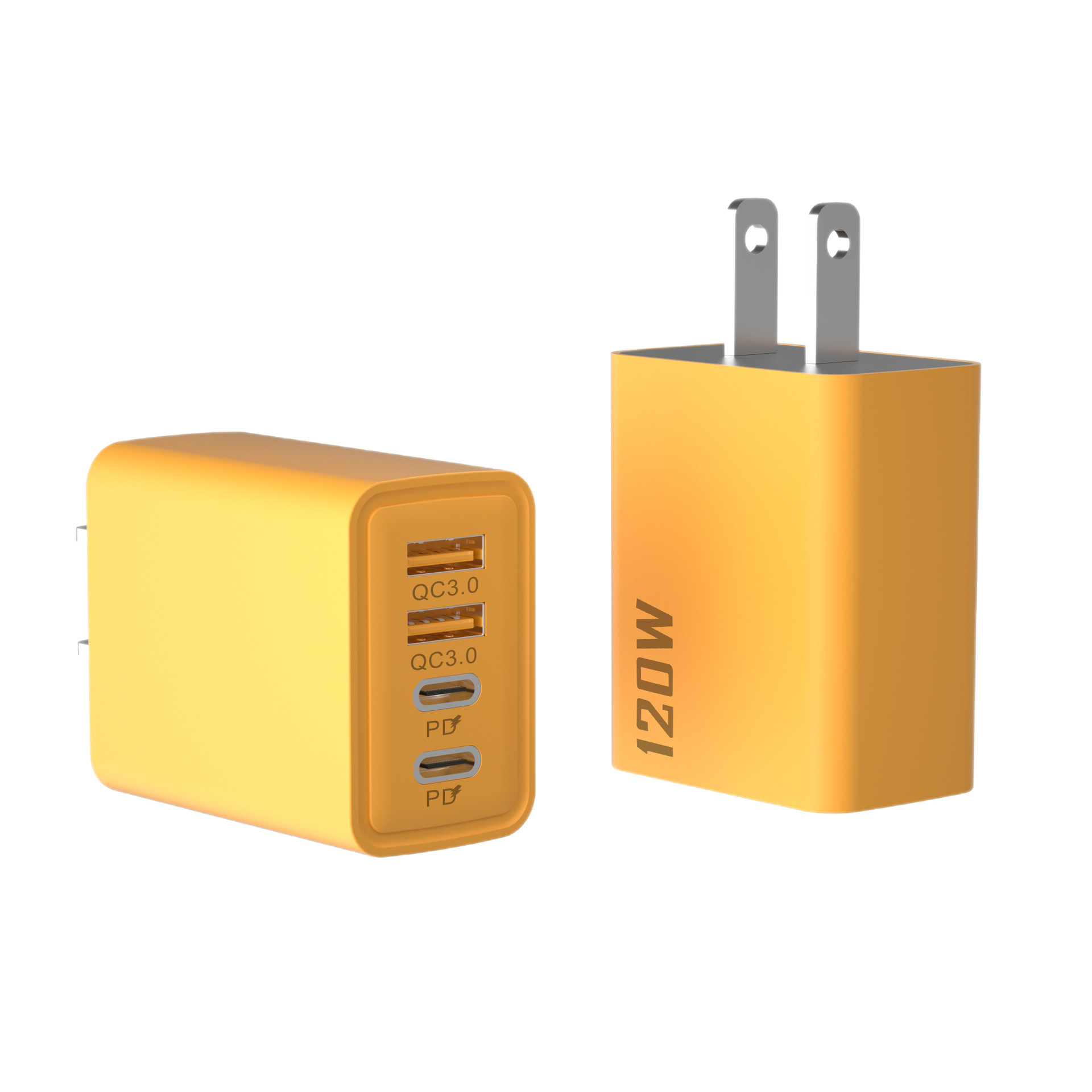 New Cross-Border 120W Smartphone Fast Charging Charger Us and European Multi-Port Mobile Phone Charging Dual Tyoe-C+