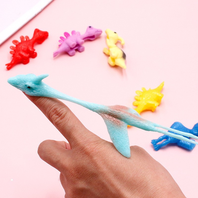 Creative Finger Ejection Dinosaur Decompression Toys Slingshot Targeting Dinosaur Lala Le Tricky Vent Toys Small Gifts