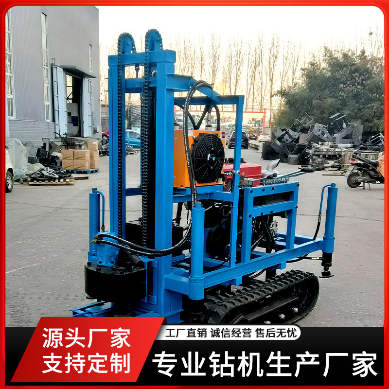 Дизельный гидравлический буровой станок малый колесный гусеничный буровой станок для водяных скважин мощный буровой станок большого диаметра
