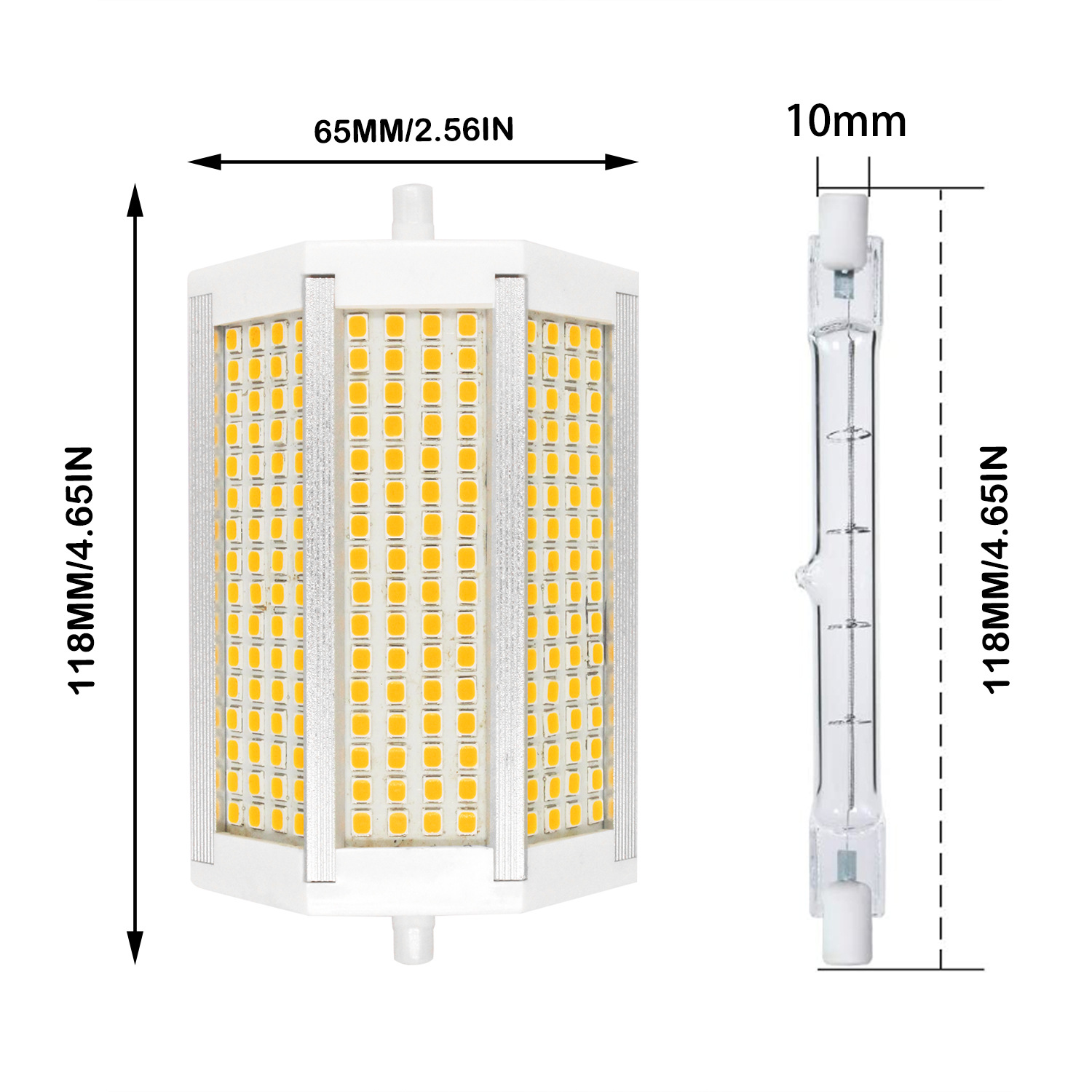 Led R7S Manufacturer R7S Led 50W 118mm Long 110V/220V Dimming Replaces J118 500W