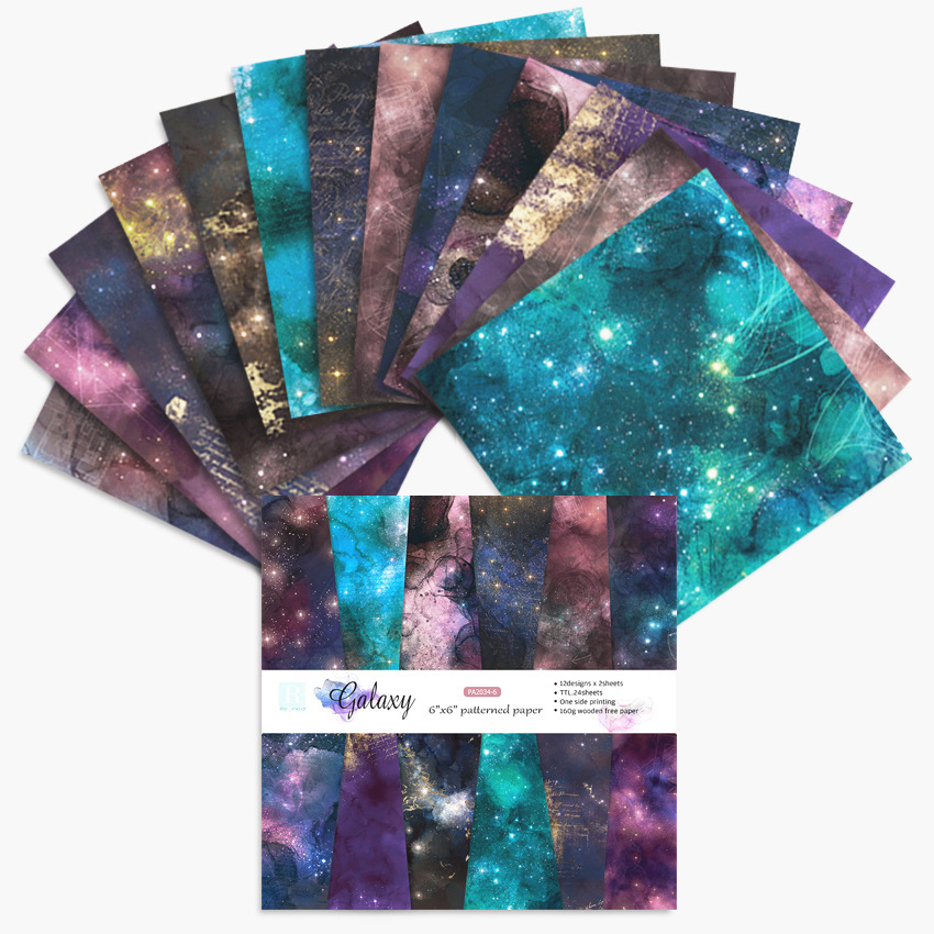 DIY Photo Album Scrapbook Junk Journal Handbook Card Background Paper 6inch Single-Sided Pattern Paper