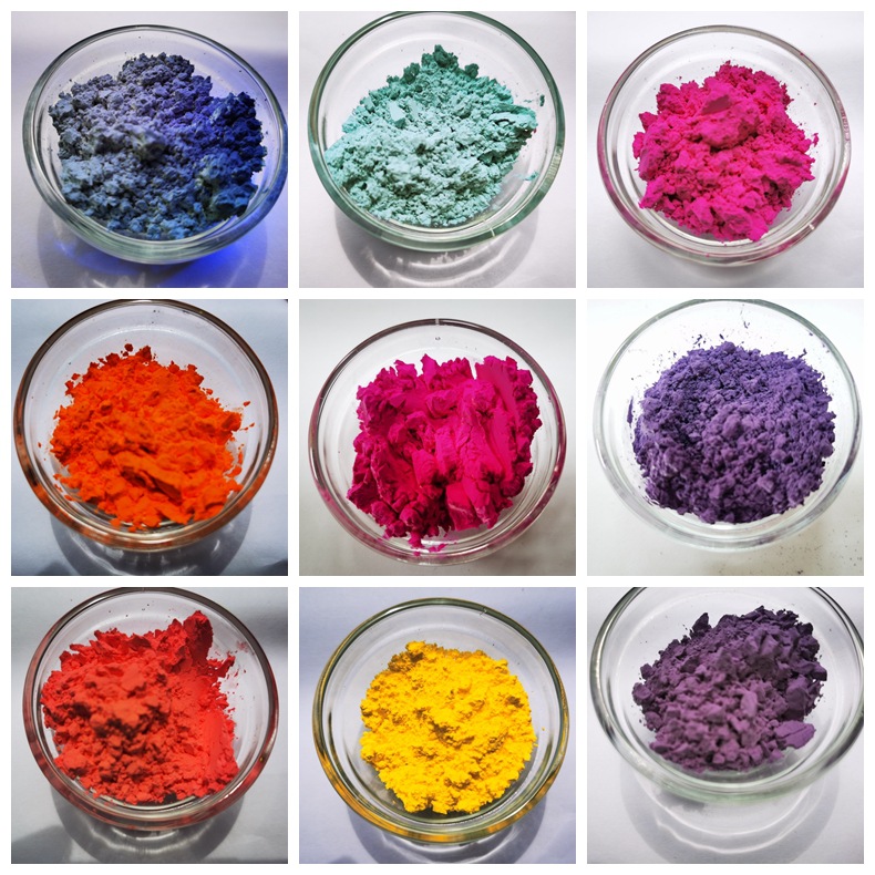Photochromic Powder Sample Light Changing Powder Nail Art Injection Molding Printing Spray Powder Colorful Pigment Uv Color Changing Powder