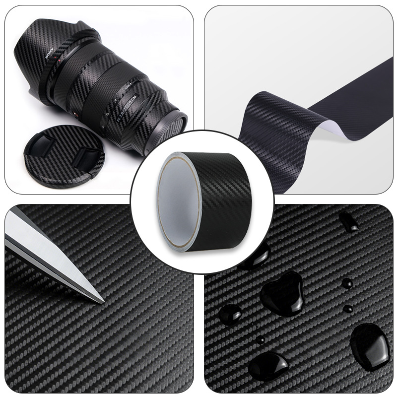 Slr Camera Lens Decorative Protective Tape Carbon Fiber Lens Sticker Body Hood Film Tripod Leather Sticker