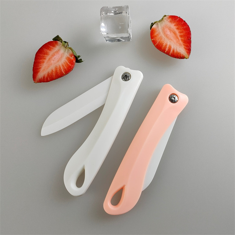 3.2 inch folding ceramic knife ceramic fruit knife foldable knife outdoor knife portable folding knife