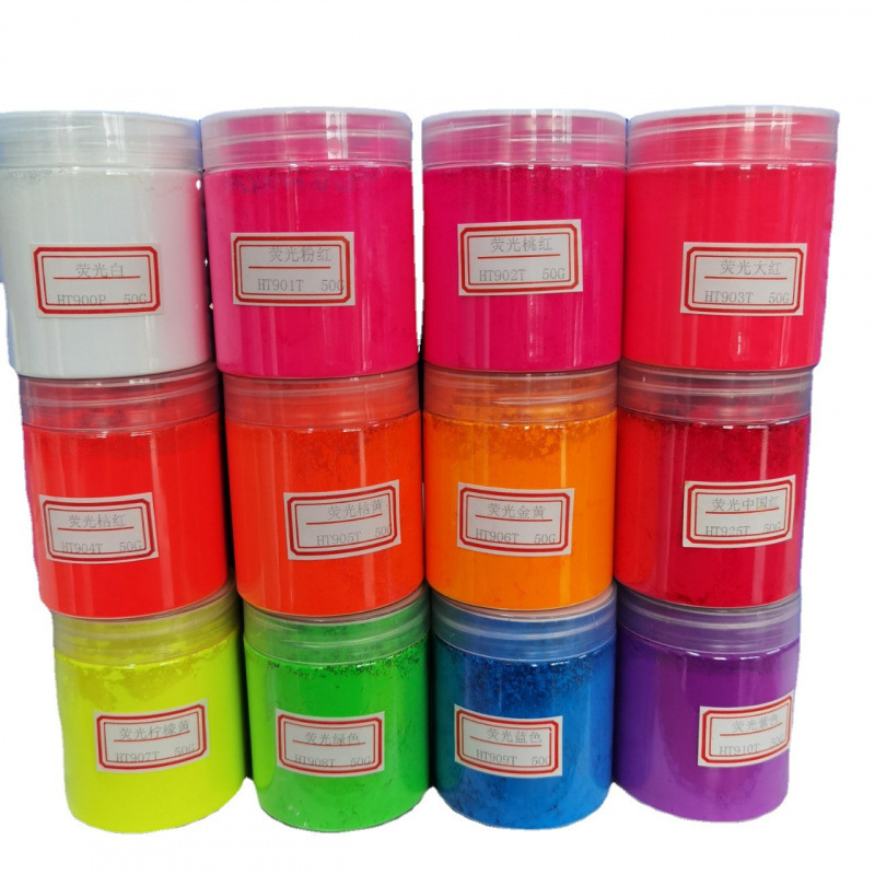 Оптовая продажа 12 цветов УФ супер яркого флуоресцентного порошкового пигмента для ногтей, смолы для DIY, живописи, флуоресцентный порошок 50 г в бутылке