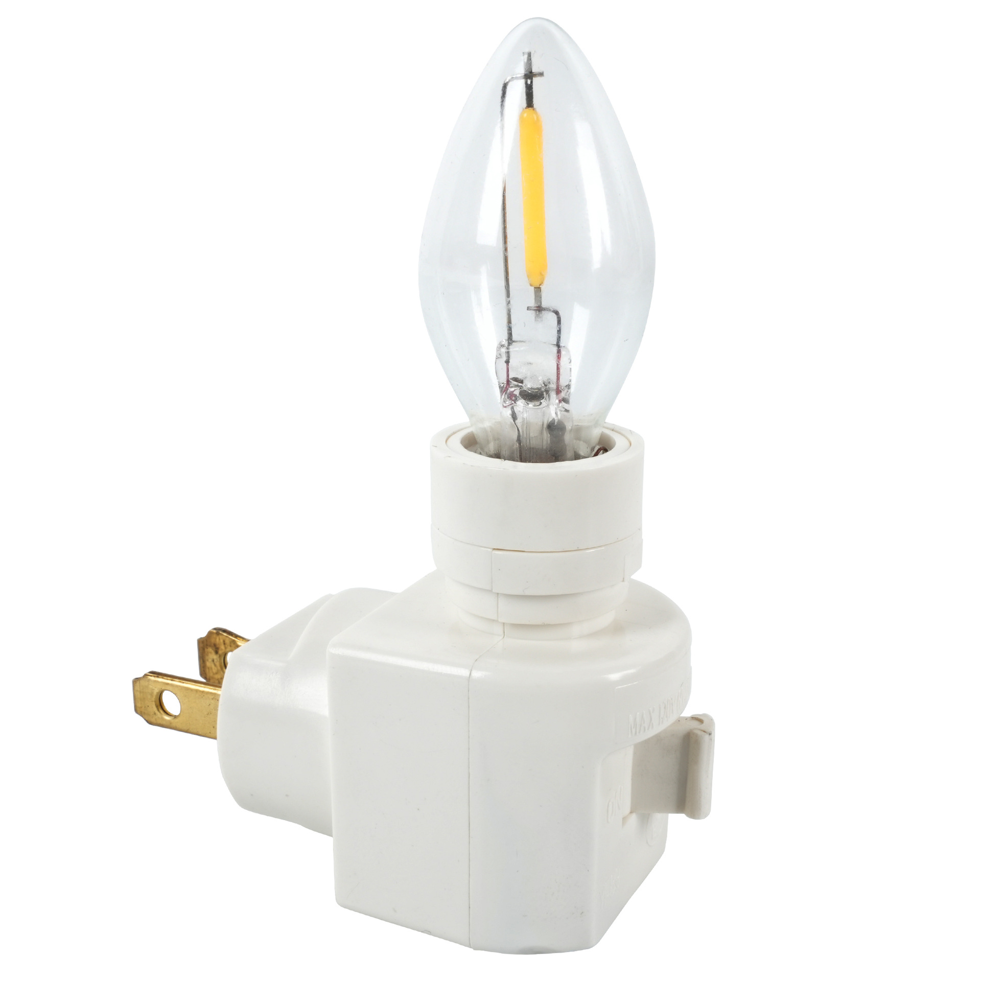 Ul 120V 60Hz 7W Max 360 °   Rotating Night Light Lamp Holder