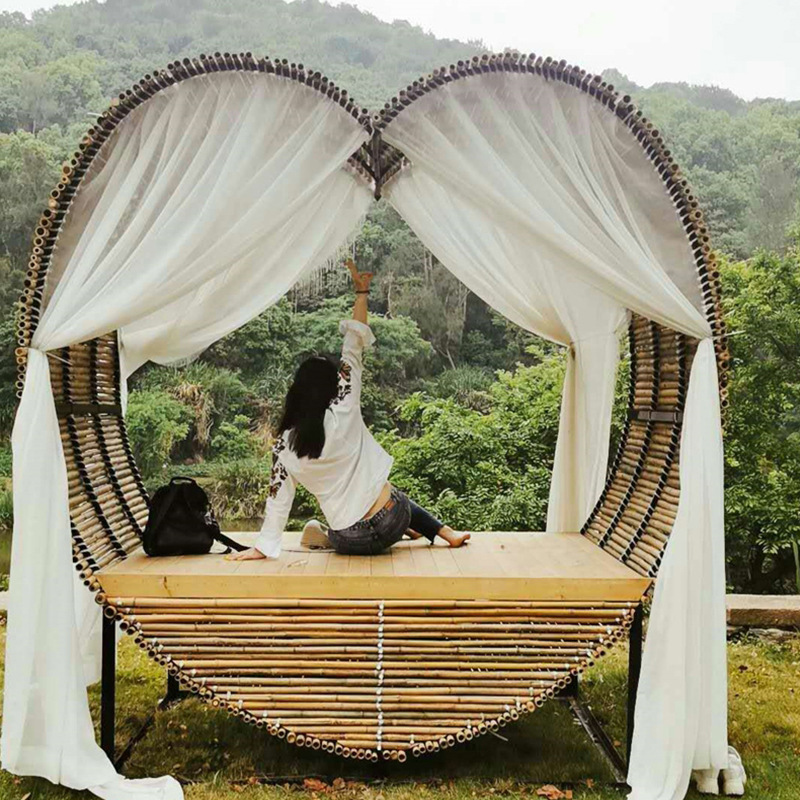 Indoor Hanging Chair Recliner Leisure Internet Celebrant Hotel Villa Furniture Round Outdoor Homestay Bird's Nest Hanging Basket Rocking Chair