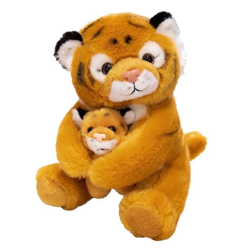 Zoo Series Little Tiger Doll Stuffed Toy White Tiger Magic Wand Doll Children's Companion Doll Gift