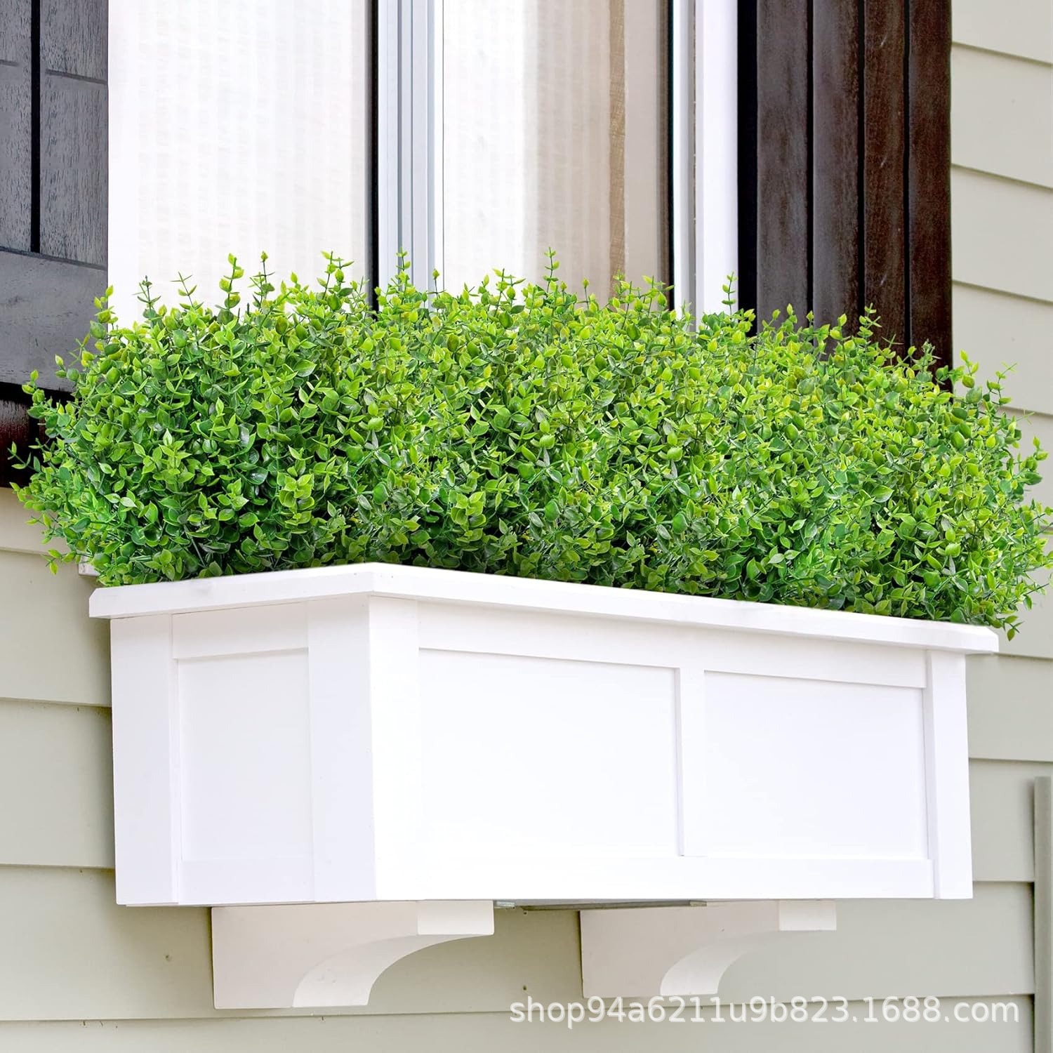 Amazon Artificial Green Plant 7-Pronged Eucalyptus Money Leaf Bouquet Plant Wall Wedding Gardening Project Scenery Ready Stock