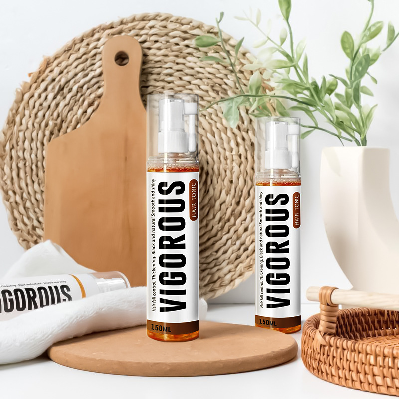 в иностранной торговле спрей для волос VIGOROUS HAIR TONIC, улучшает рост вьющихся волос
