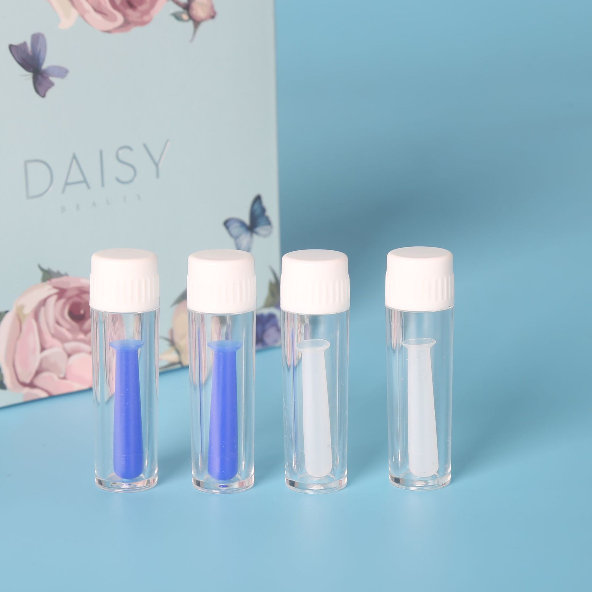 Royal Blue Medium Rgp Suction Stick Solid Pure Silicone One-Piece Contact Lens Removal Tweezers Suction Stick Wearing