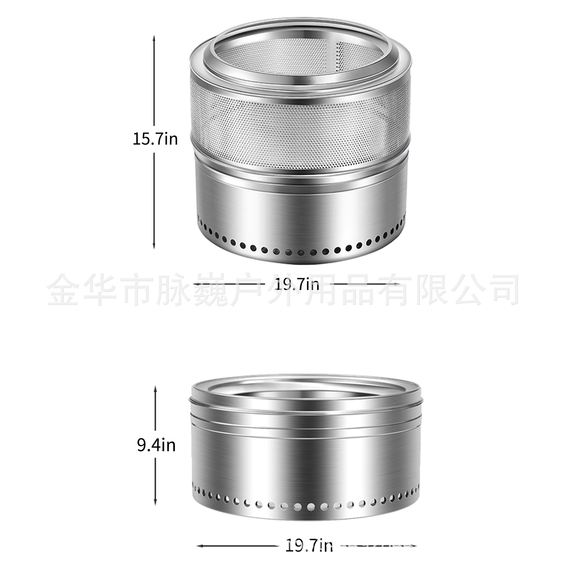 Outdoor Camping Fire Pit Portable Wood Stove Cross-Border Smokeless Cylinder Stove Bonfire Beacon Stove Mw-D250A