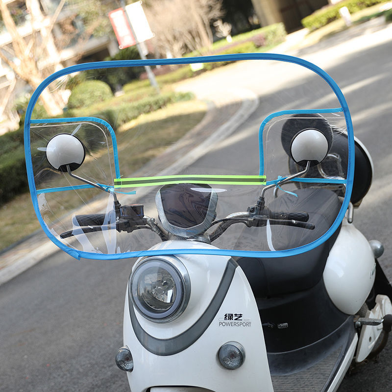 Electric Vehicle Windshield Universal Battery Motorcycle Front Windshield Thickened Rain Shield High-Definition Transparent Rainproof and Windproof