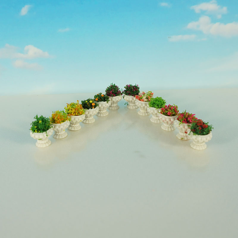 Dollhouse Doll House Accessories Mini Plant Model Artificial Small Potted Micro-Scene Ornaments Potted Plant Model B