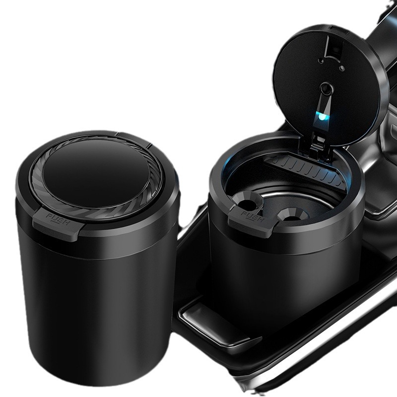 Factory wholesale new car ashtray open cover with light personalized creative ashtray car home ashtray cross-border