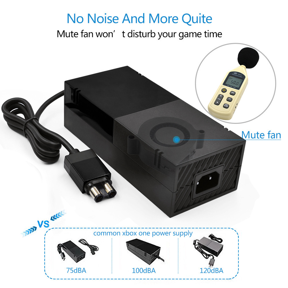 Xbox-One Charger Cross-Border E-Commerce Manufacturer Spot Delivery Xbox Fire Bull Power Adapter Portable