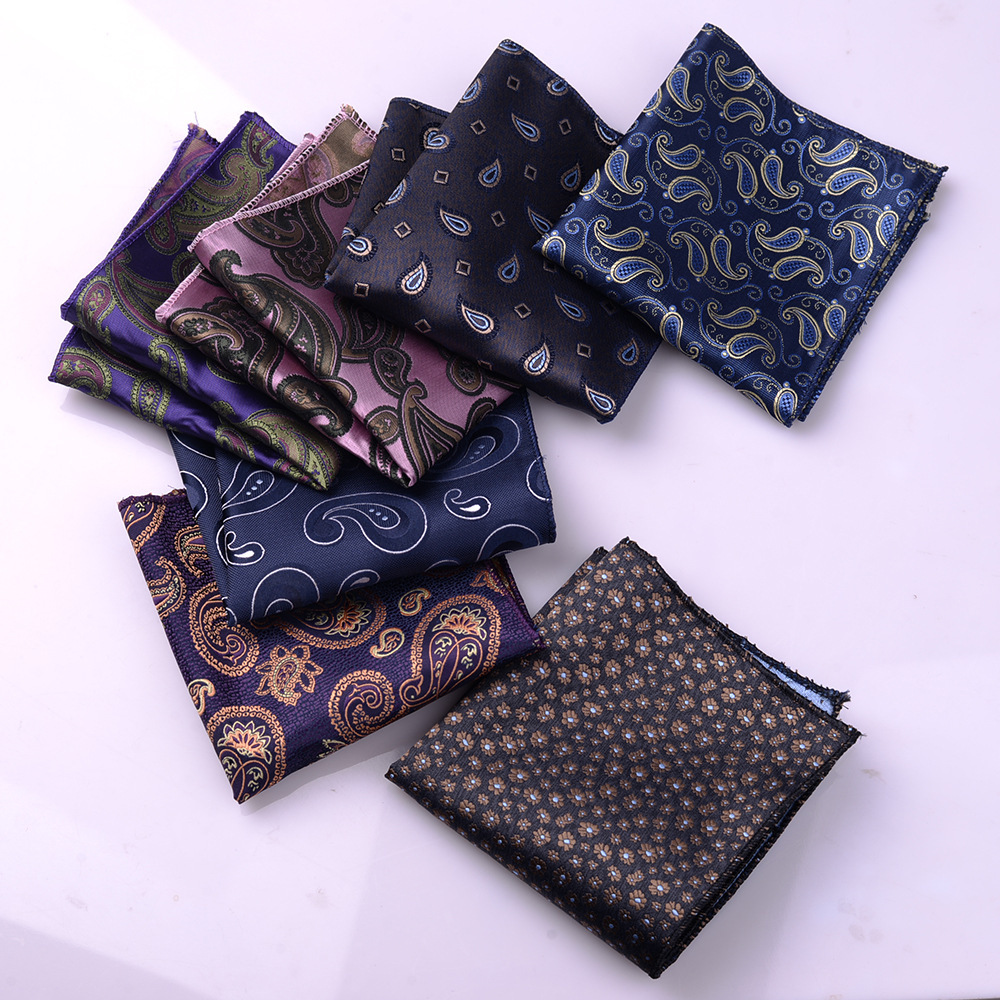 Suit business pocket scarf square handkerchief formal dress wedding ceremony suit chest scarf silk scarf Shengzhou men's accessories wholesale