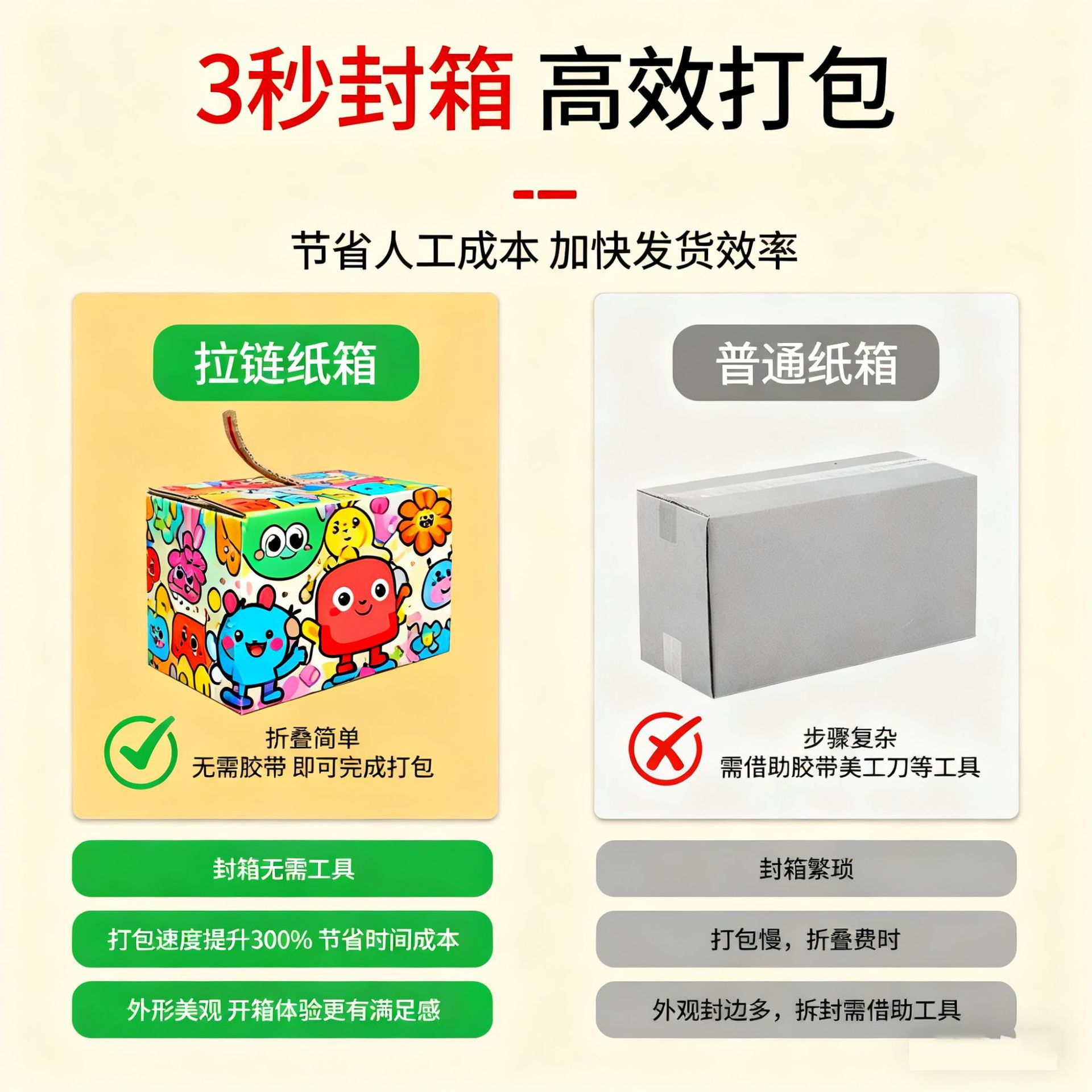 Tear-Off Express Packaging Box, Customized Colorful Zipper Carton, Tape-Free Packaging Box, Zipper Airplane Box, Customized Colorful Printing