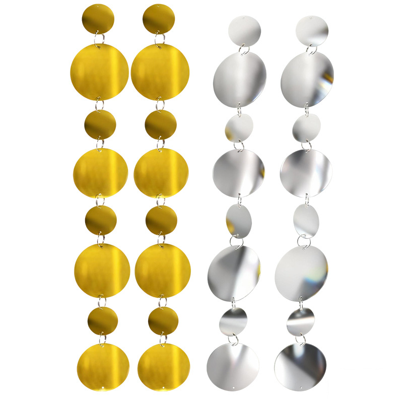 Wedding Sequin String Gold Silver Pearlescent String Hanging Curtain Background Layout Wedding Ceiling Decoration Disc Stage Hanging Decoration