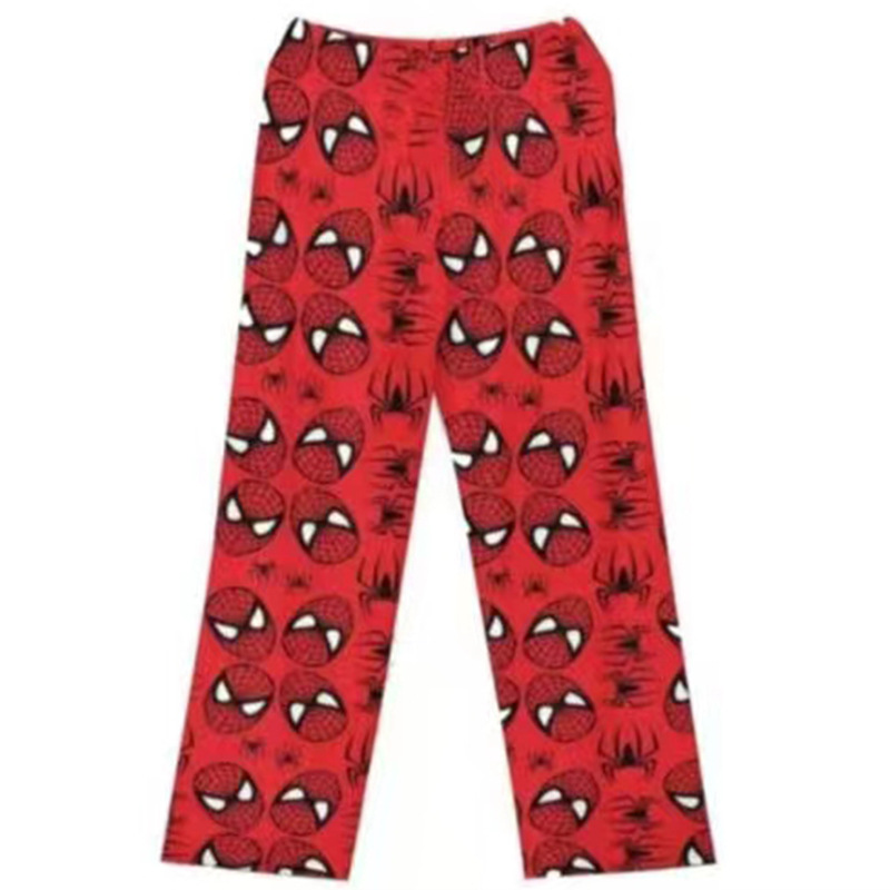 New Cartoon Flannel Korean Style Pajamas for Women in Autumn and Winter Coral Velvet Thickeneded Warm Casual Home Pants That Can Be Worn Outside