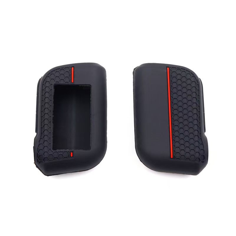 Suitable for Russian Starlinea93 Iron General Honeycomb Pattern Two-Way Alarm Car Key Protective Cover