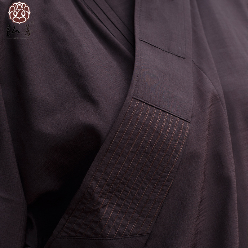 Hongshan High-grade Doris Haiqing Small Sleeve Haiqing Four Seasons Meditation Saffron Suit Men's and Women's Suit Meditation Suit Family Suit