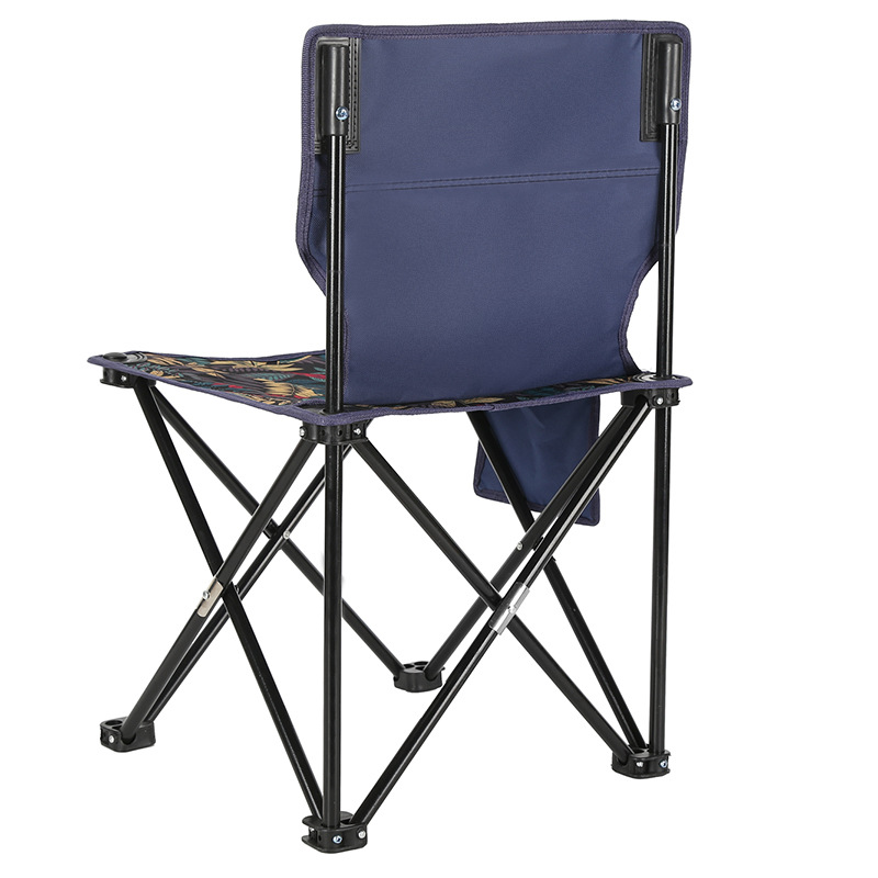 Outdoor Camping Folding Fishing Chair Portable Spring Outing Storage Fishing Chair Art Sketch Small Stool Printable logo