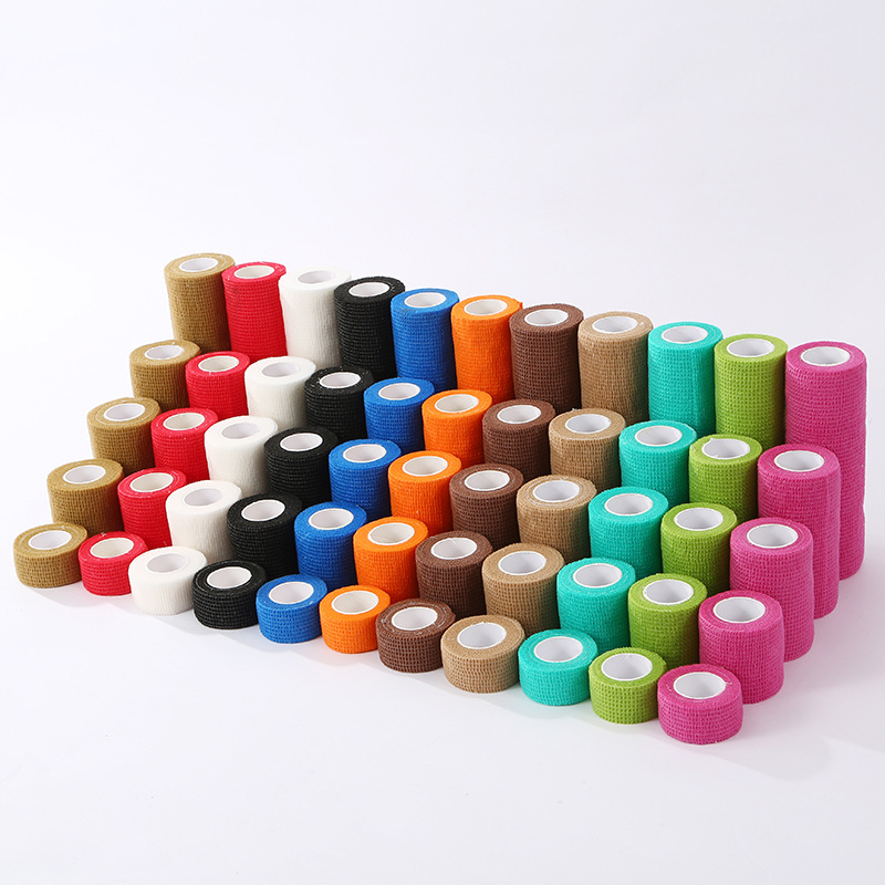 Cross-Border Non-Woven Fabric High Elastic Self-Adhesive Bandage Outdoor Sports Knee Pads Wrist Sports Bandage Tattoo Finger Bandage