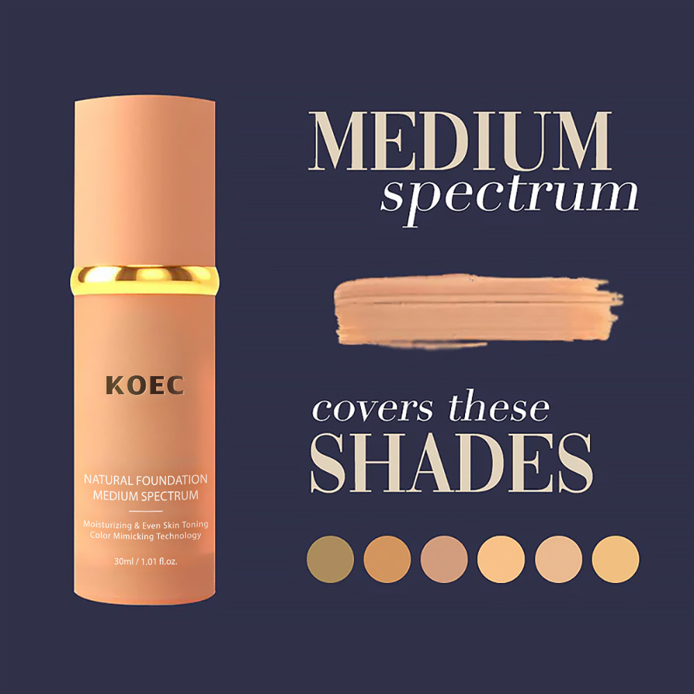 KOEC Microbial 4-in -1 Cross-border Foundation Concealer Lasting No Makeup Dry Skin No Card Powder Female FDA Wholesale