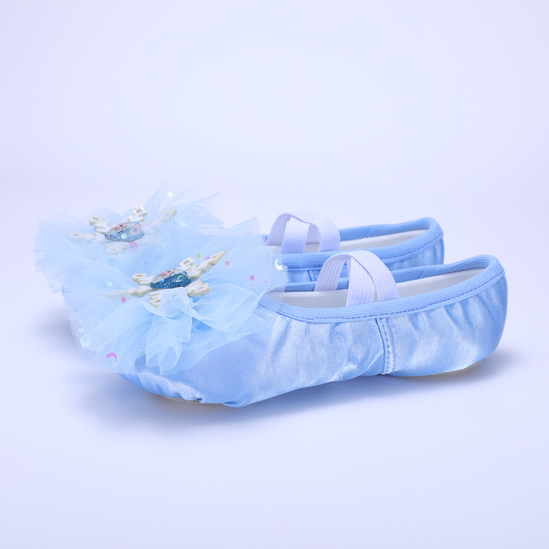 Princess Elsa Dance Shoes Soft-Soled Kidsren's Ballet Girls Dance Shoes Special Female Practice Cat Claw Dance Shoes 8008
