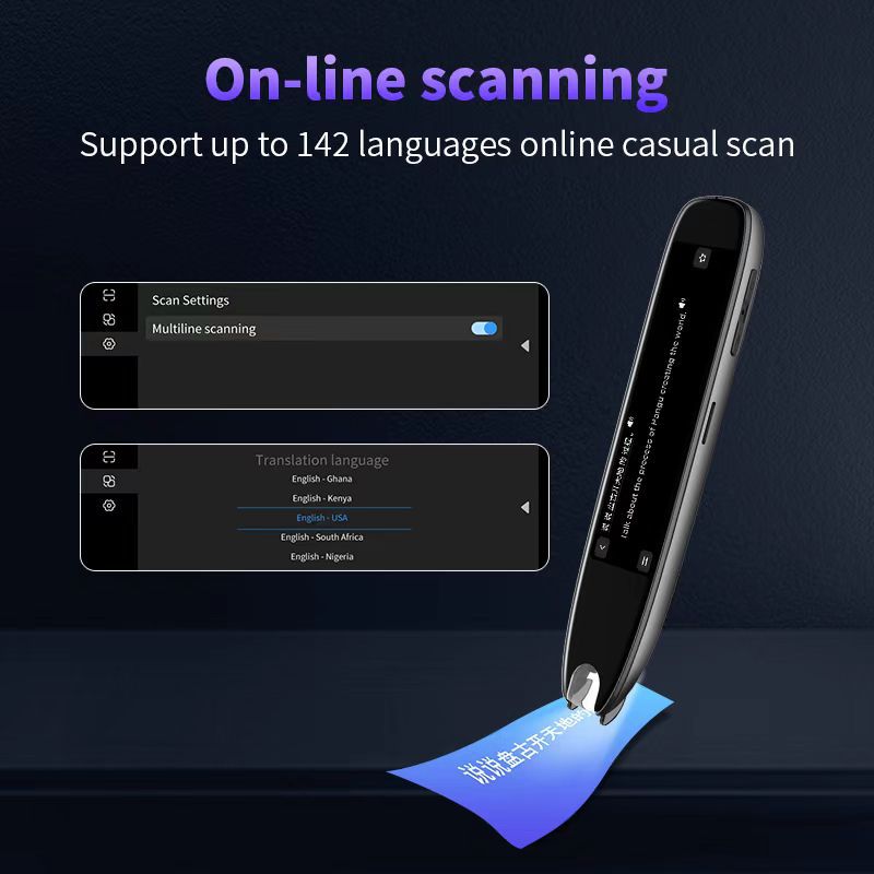 International Scanning Translation Pen, Chinese, German, French, Japanese, Korean, Traditional Cantonese, Multilingual Photography, Accurate Off-line Translation