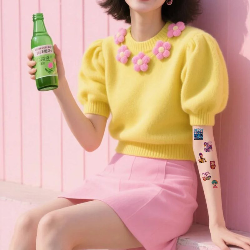 Cross-Border Cartoon New 5*5 Witch Hunter Group Tattoo Stickers Kidsren's Tattoo Stickers Cute Tattoo Stickers Water Transfer Tattoo