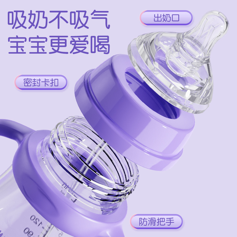 Baby Bottle, Baby Wide Diameter, Anti-Choking, Anti-Colic Pp Bottle, Anti-Leakage, Anti-Fall Bottle, Mother and Baby Products Wholesale
