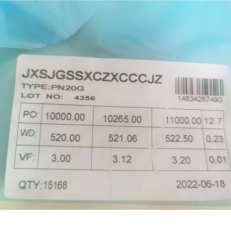 Оригинальные заводские продажи Jingxin 20MIL светодиодный зеленый чип