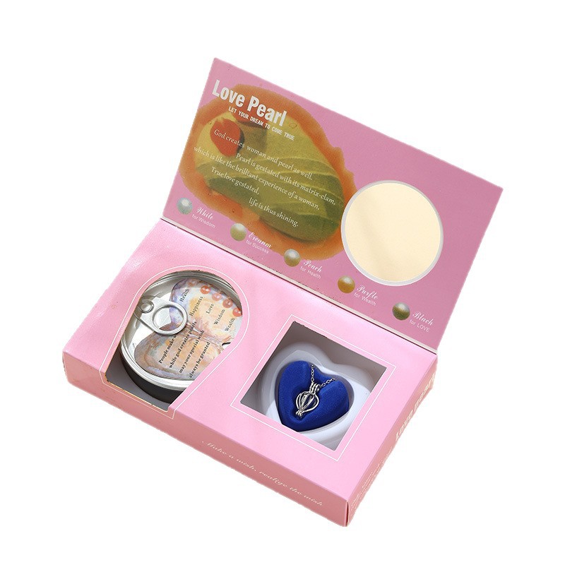 DIY Pearl Necklace Jewelry Gift Box Set Freshwater Shell Can Ocean Color Box Single Set Creative Gift