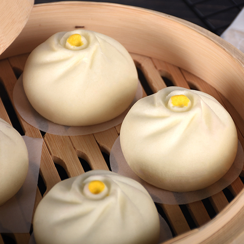 Non-stick bottom paper steamed buns Steamed buns square round pad paper steamed cage paper snacks anti-stick paper baking oil paper wholesale