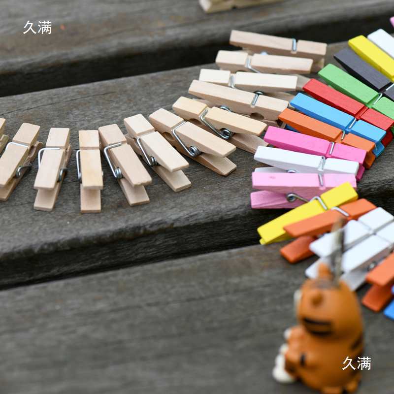 Hemp Rope Wooden Clip Creative Log Decorative Clip Photo Clip Towel Clip Clothes Bed Sheets Clip Storage Clip