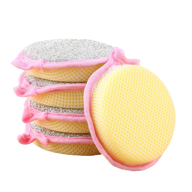 Yuanbao Towel Double-Sided Sponge Wipe Round Kitchen Pot Dish Towel Household Dishcloth Double-Sided Dish Towel Sponge Wipe