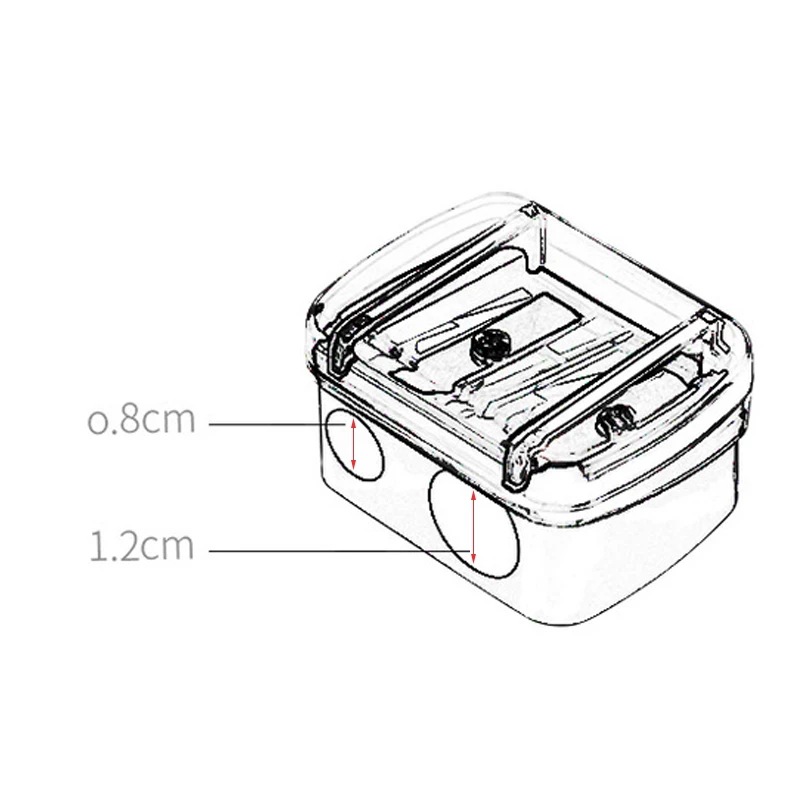Double-hole eyebrow pencil sharpener learning office stationery student pencil sharpener pencil sharpener manual pencil sharpener plastic roll