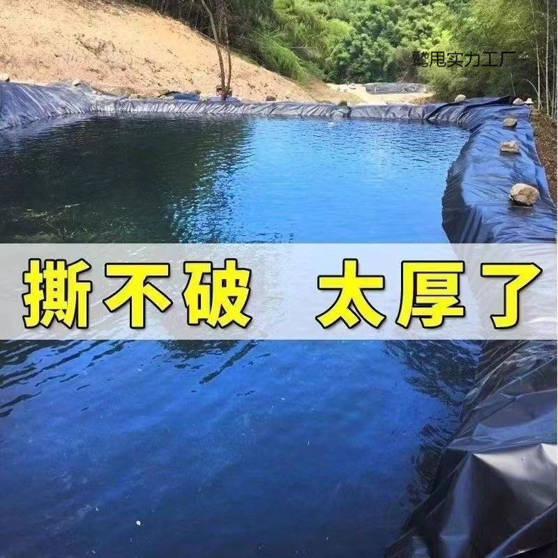 Black Geomembrane for Fish Ponds, Anti-Seepage Membrane, Thickened Waterproof Pool Membrane for Fish Ponds