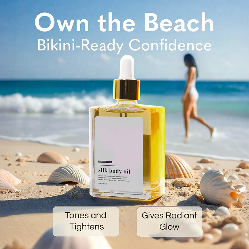 Иностранная торговля Оем индивидуальное шелковое масло для тела, нежное и дружелюбное к коже, освежающее, увлажняющее, не липкое и мягкое масло