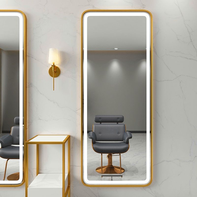 Trendy Internet-Famous Salon Hairdressing Mirror Table, Hair Salon Exclusive Haircut, Dyeing, and Perming Single-Sided Wall-Mounted Led Light, Simple Design