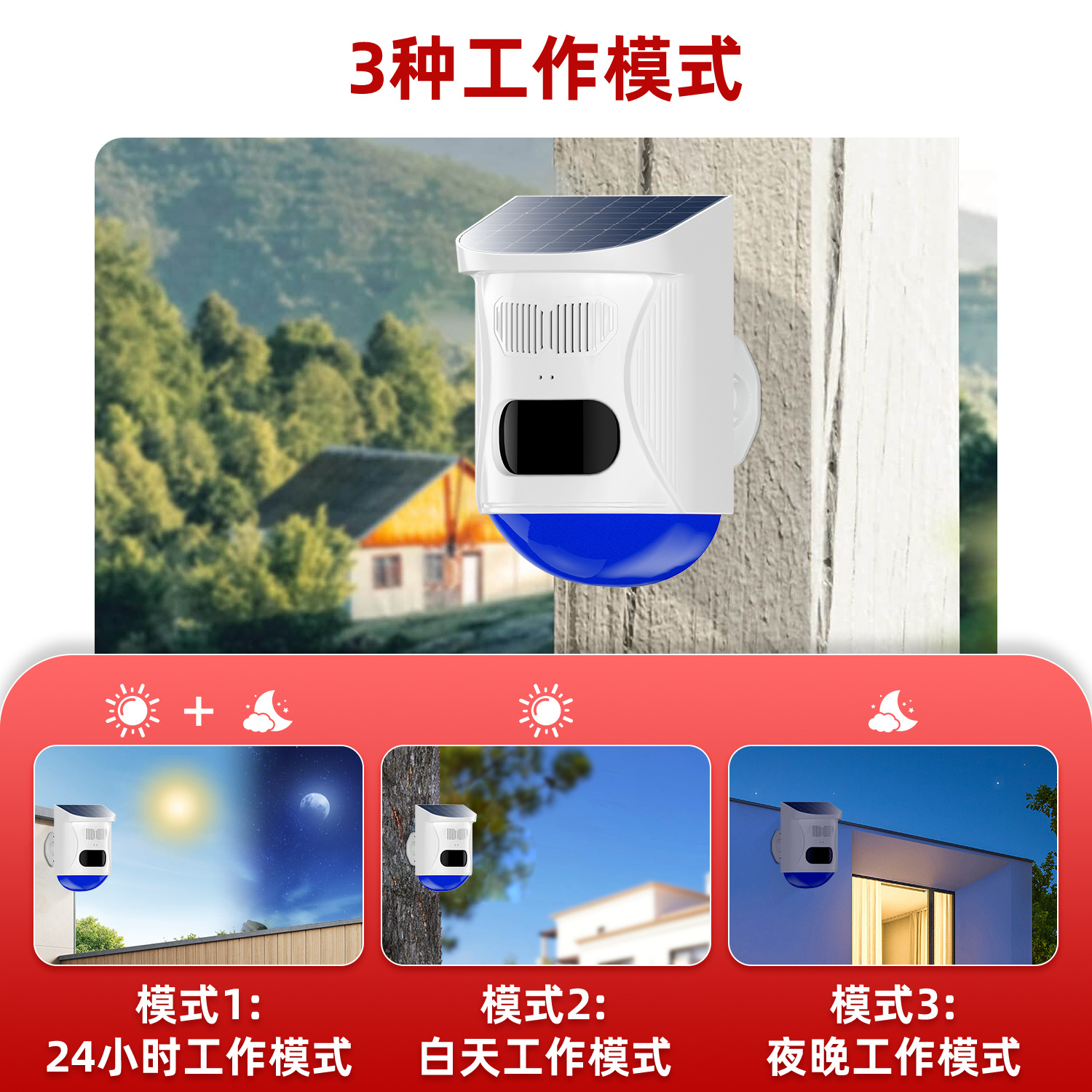 Solar-Powered Voice Announcer, Solar-Powered Sound and Light Alarm, Excavator Blind Spot Alarm, Crane Blind Spot Alarm
