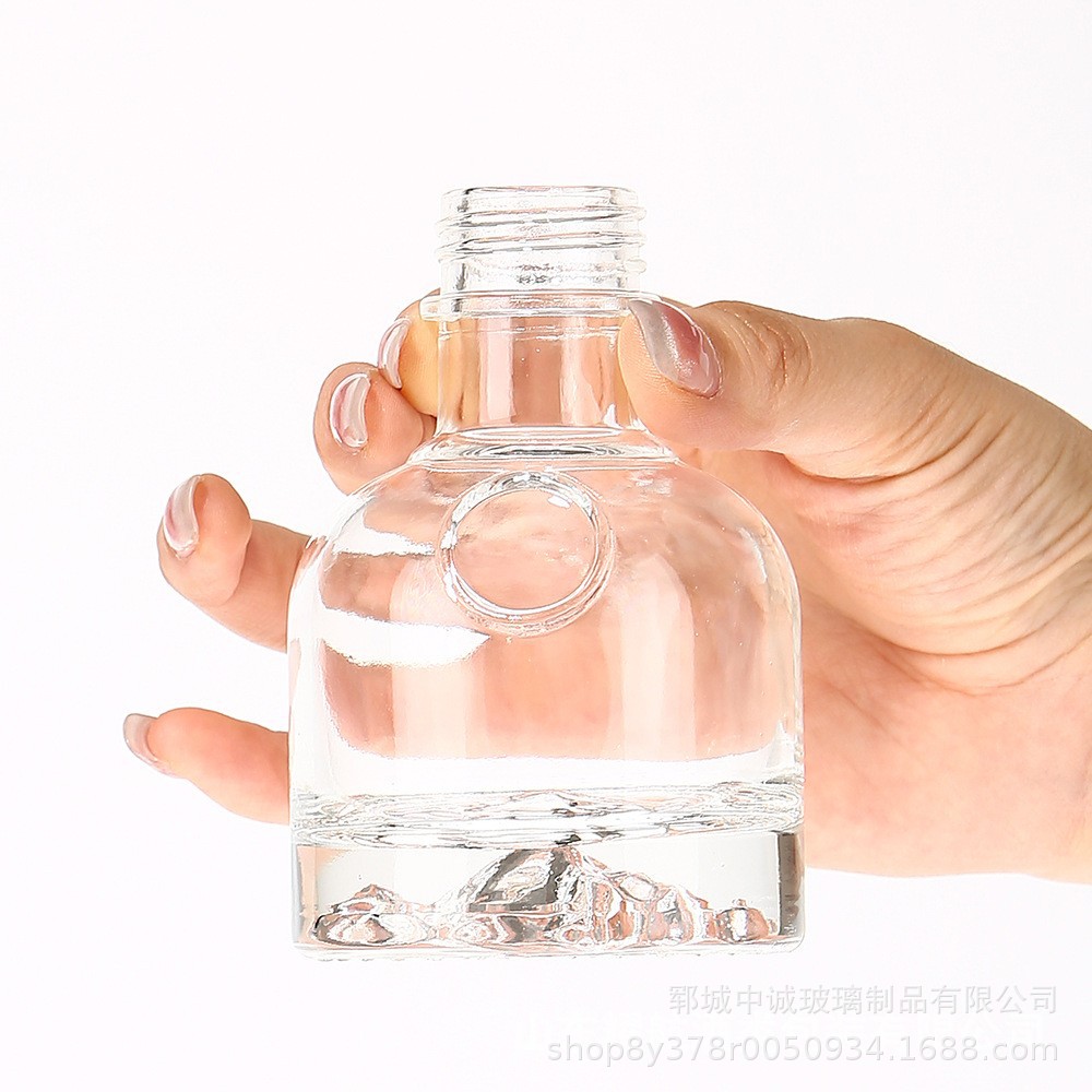 100мл маленькая бутылка для вина стеклянная сферическая бутылка белого вина с упаковкой пустая бутылка прозрачная бутылка белого вина