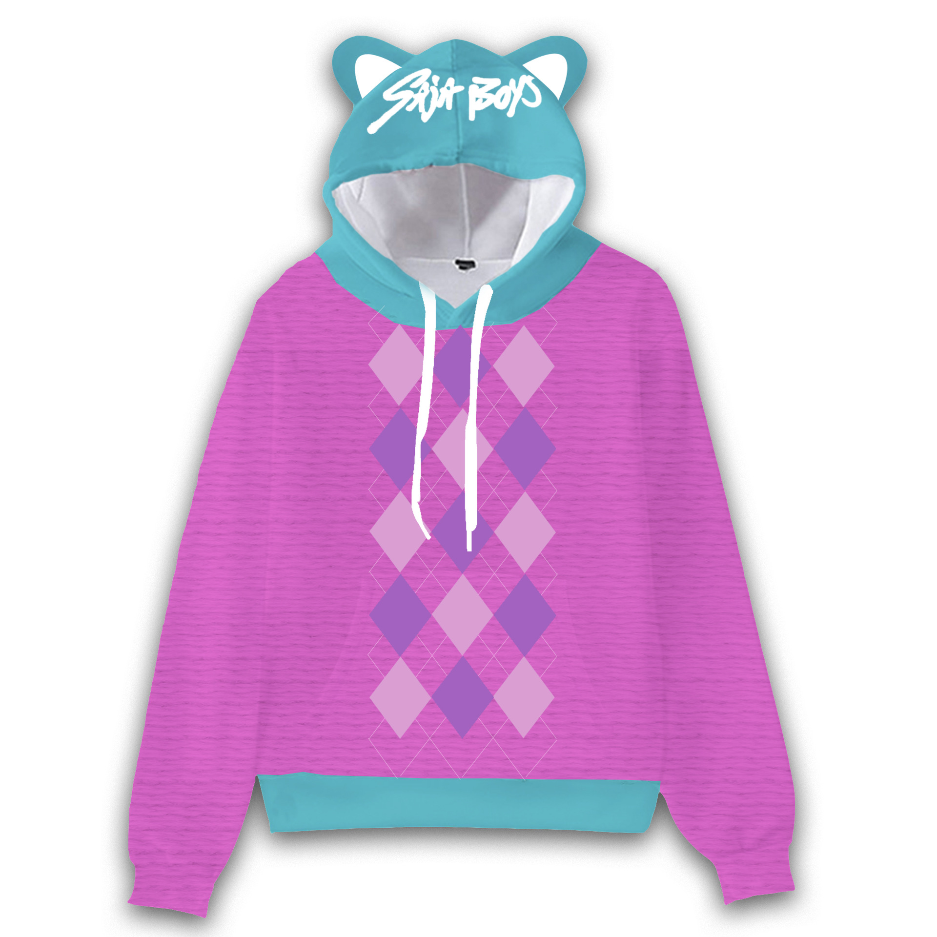 Толстовка с ушками медведя для Хэллоуина 2025, поддержка группы Kpop Hunter Witch, стильная фиолетовая толстовка для женщин