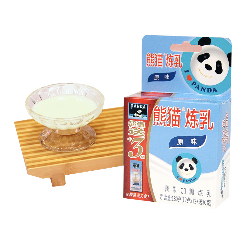 Panda Condensed Milk 185g with Sugar Condensed Milk Original Egg Tart Baking Ingredients Breakfast Bread Seasoning Coffee Milk Tea Companion